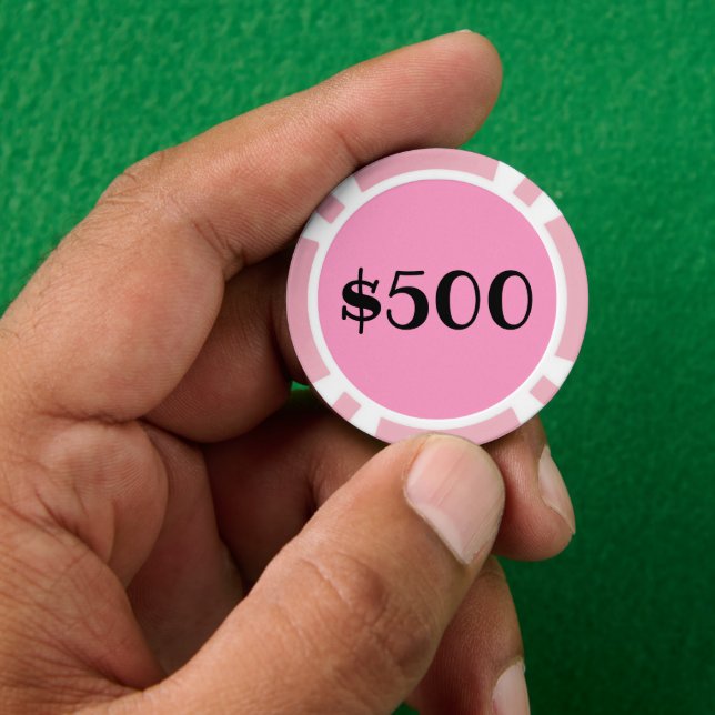 Fünf Hundert Dollar (Logo) Pokerchips (Hand)