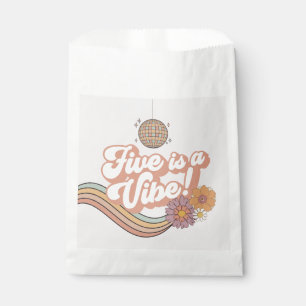 Fünf ist ein Vibe 5. Geburtstagsfeier-Teller Geschenktütchen