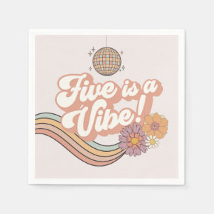 Fünf ist ein Vibe 5. Geburtstagsfeier-Teller Serviette