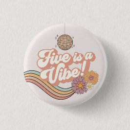 Fünf ist eine Vibe 5. Geburtstagsparty Button