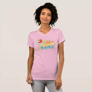 fünf Kaffee und ein T-Stück der Buchfrauen T-Shirt