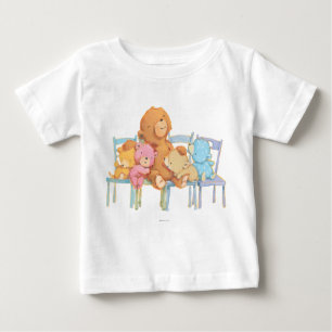 Fünf kalte und farbenfrohe Bären auf Stühlen Baby T-shirt