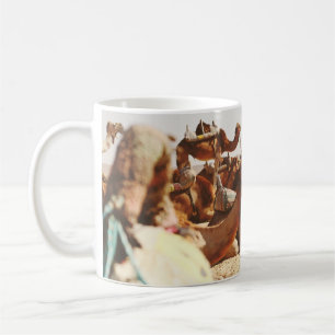 FÜNF KAMEL AUF DEM FELD KAFFEETASSE