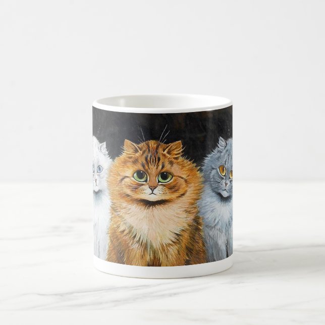 Fünf Katzen, Louis Wain Kaffeetasse (Mittel)