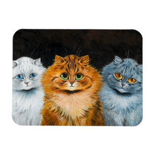 Fünf Katzen von Louis Wain Magnet