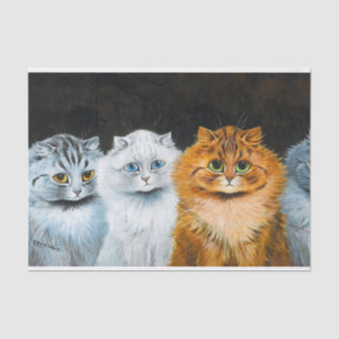 Fünf Katzen von Louis Wain Seidenpapier