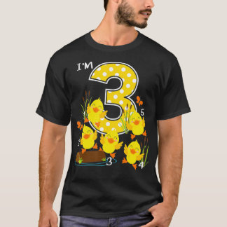 Fünf kleine Enten Kinderkinderreim 3. Geburtstag 3 T-Shirt