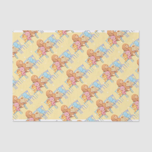 Fünf knuddelig und bunt betrifft Stühle Seidenpapier (Vorderseite)