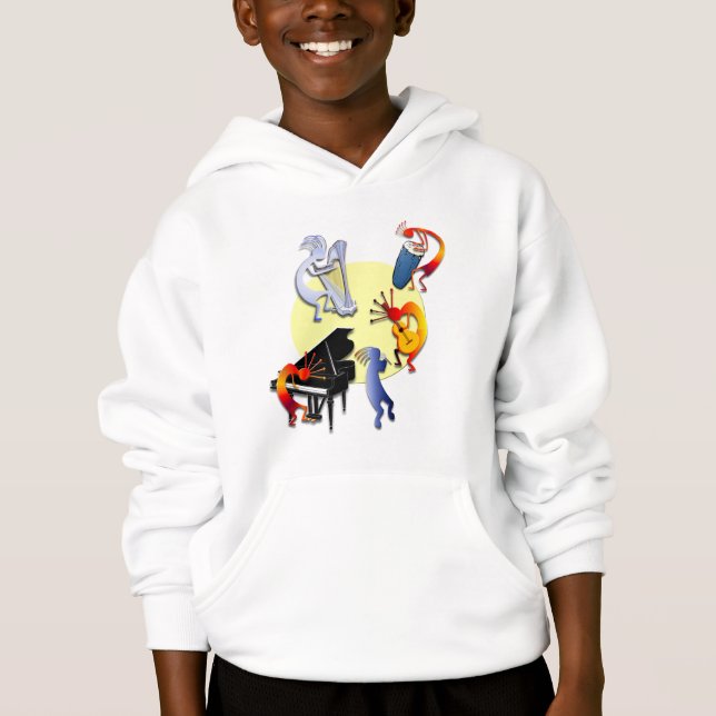 Fünf Kokopelli-Band Hoodie (Vorderseite)