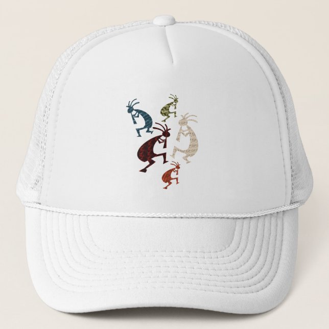 Fünf Kokopelli Truckerkappe (Vorderseite)