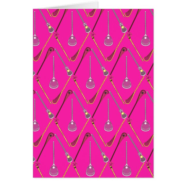 Fünf Lacrosse Sticks Pink (Vorne)