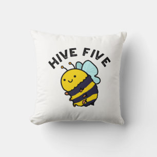Fünf lustige High Five Bee Pun Kissen
