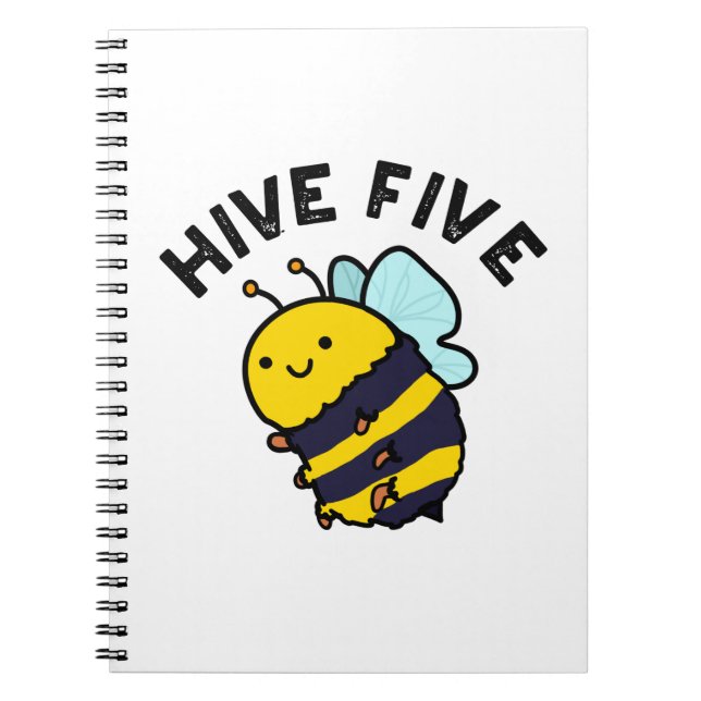 Fünf lustige High Five Bee PUn Notizblock (Vorderseite)