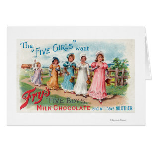 Fünf Mädchen Wollte Fry's Five Boys Milk Chocolate