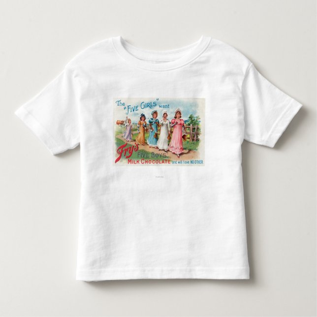 Fünf Mädchen Wollte Fry's Five Boys Milk Chocolate Kleinkind T-shirt (Vorderseite)