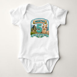 Fünf Monate kleine Abenteuer Meilenstein Baby Strampler