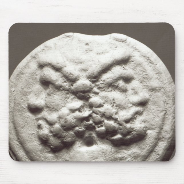 Fünf Münzen, die Janus, Jupiter darstellen Mousepad (Vorne)