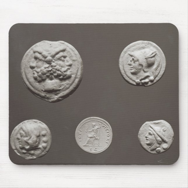 Fünf Münzen Mousepad (Vorne)