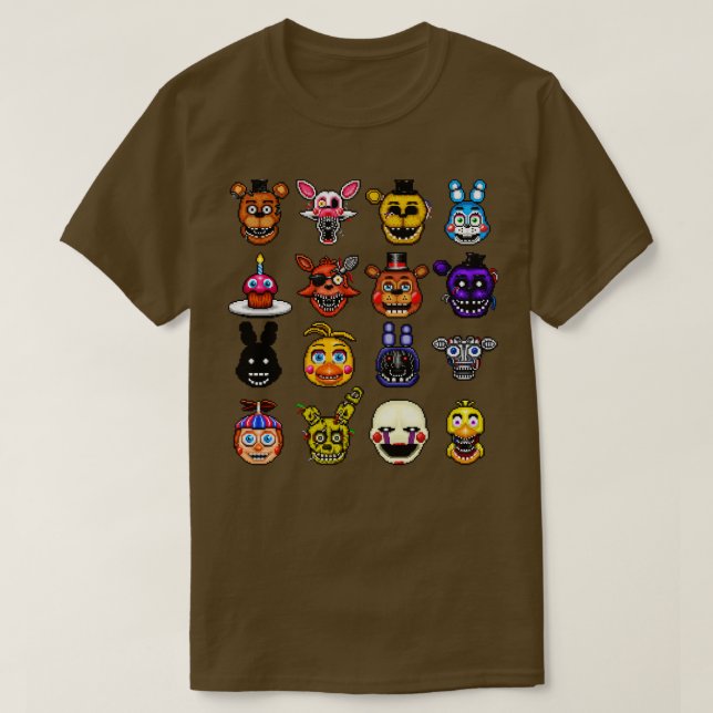 Fünf Nächte bei der Kollektion von Freddys Pixel T-Shirt (Design vorne)