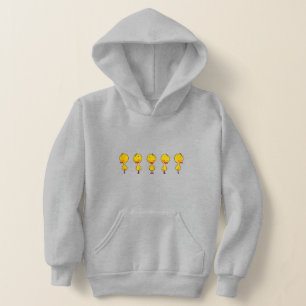 Fünf Niedliche Cartoon-Gelbente Hoodie