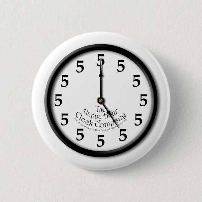 FÜNF O'CLOCK CLOCK BUTTON (Vorderseite)