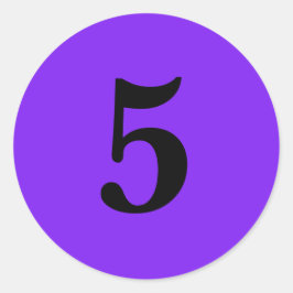 Fünf Planungen für 5 lila Schwarz Runder Aufkleber