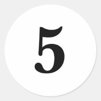 Fünf Planungen mit einfachen 5 weißen Schwarz