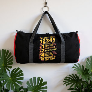 Fünf Regeln für Feuerwehrleute Duffle Bag