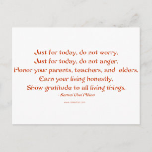 Fünf Rezepte von Reiki: Worte zum Leben durch Postkarte