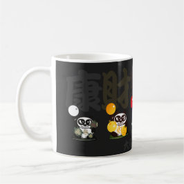 Fünf Riesen-Panda-Götter Kaffeetasse