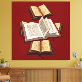 Fünf Ringe Das Cut-Out-Stift-Motiv des Pentateuch  Leinwanddruck