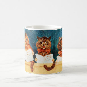 Fünf singende Katzen, Louis Wain Kaffeetasse