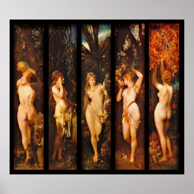 Fünf Sinne 1872 Poster (Vorne)