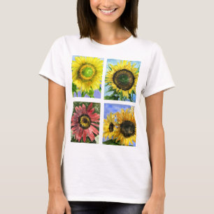 Fünf Sonnenblume-T - Shirt-Kleid T-Shirt