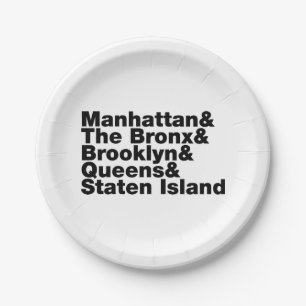 Fünf Städte ~ New York City Pappteller