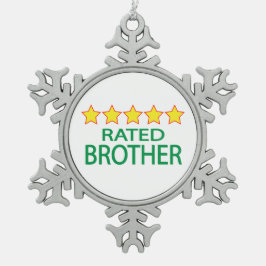 Fünf-Sterne-Bruder Schneeflocken Zinn-Ornament