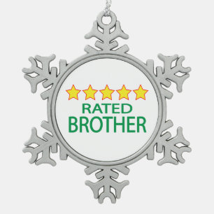 Fünf-Sterne-Bruder Schneeflocken Zinn-Ornament