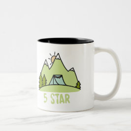 Fünf-Sterne-Camping Zweifarbige Tasse