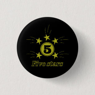 Fünf-Sterne-Feier Button
