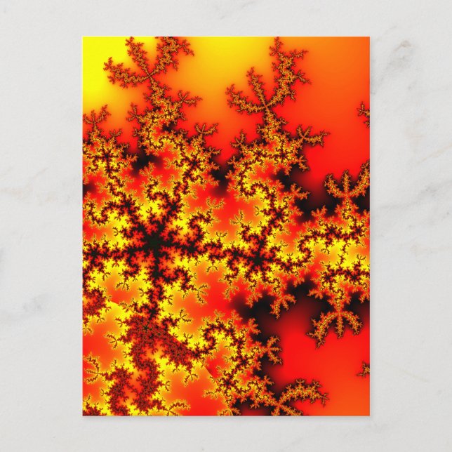 Fünf-Sterne-Fraktal Postkarte (Vorderseite)