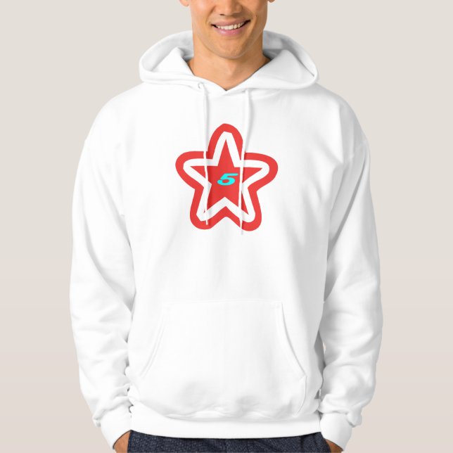 fünf Sterne Hoodie (Vorderseite)