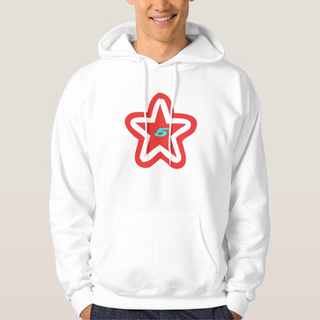 fünf Sterne Hoodie (Vorderseite)