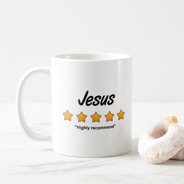 Fünf-Sterne-Jesus Kaffeetasse (Mit Donut)