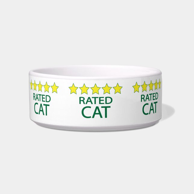 Fünf-Sterne-Katzenschüssel Napf (Vorderseite)