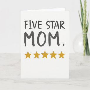 Fünf-Sterne-Mama-Grußkarte Karte