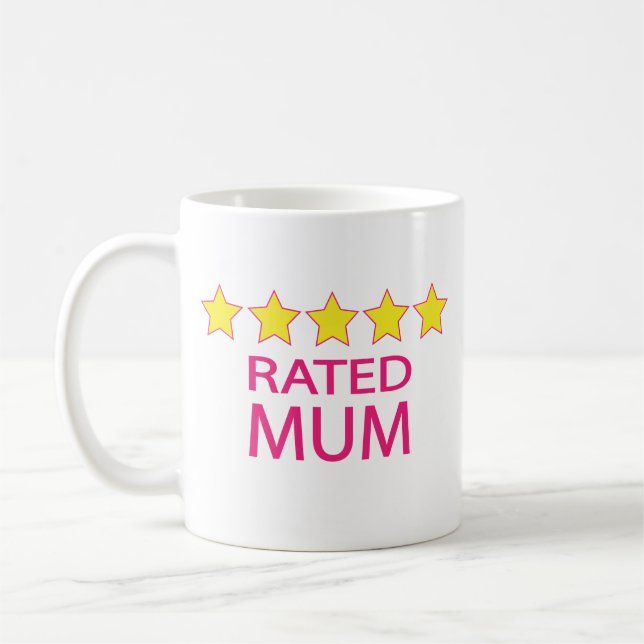 Fünf-Sterne-Mama Kaffeetasse (Links)