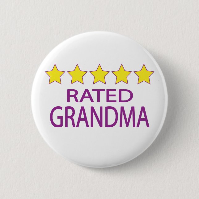Fünf-Sterne-Oma Button (Vorderseite)