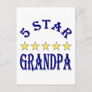 Fünf-Sterne-Opa Postkarte