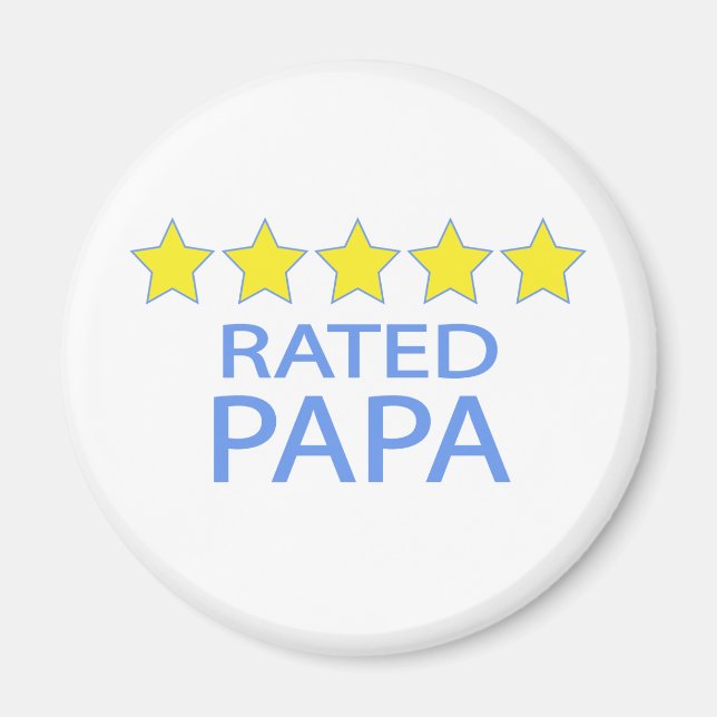 Fünf-Sterne-Papa Magnet (Vorne)