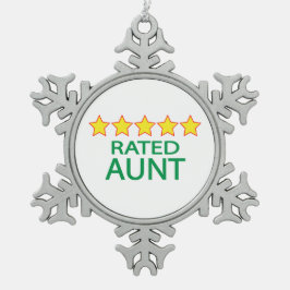 Fünf-Sterne-Tante Schneeflocken Zinn-Ornament